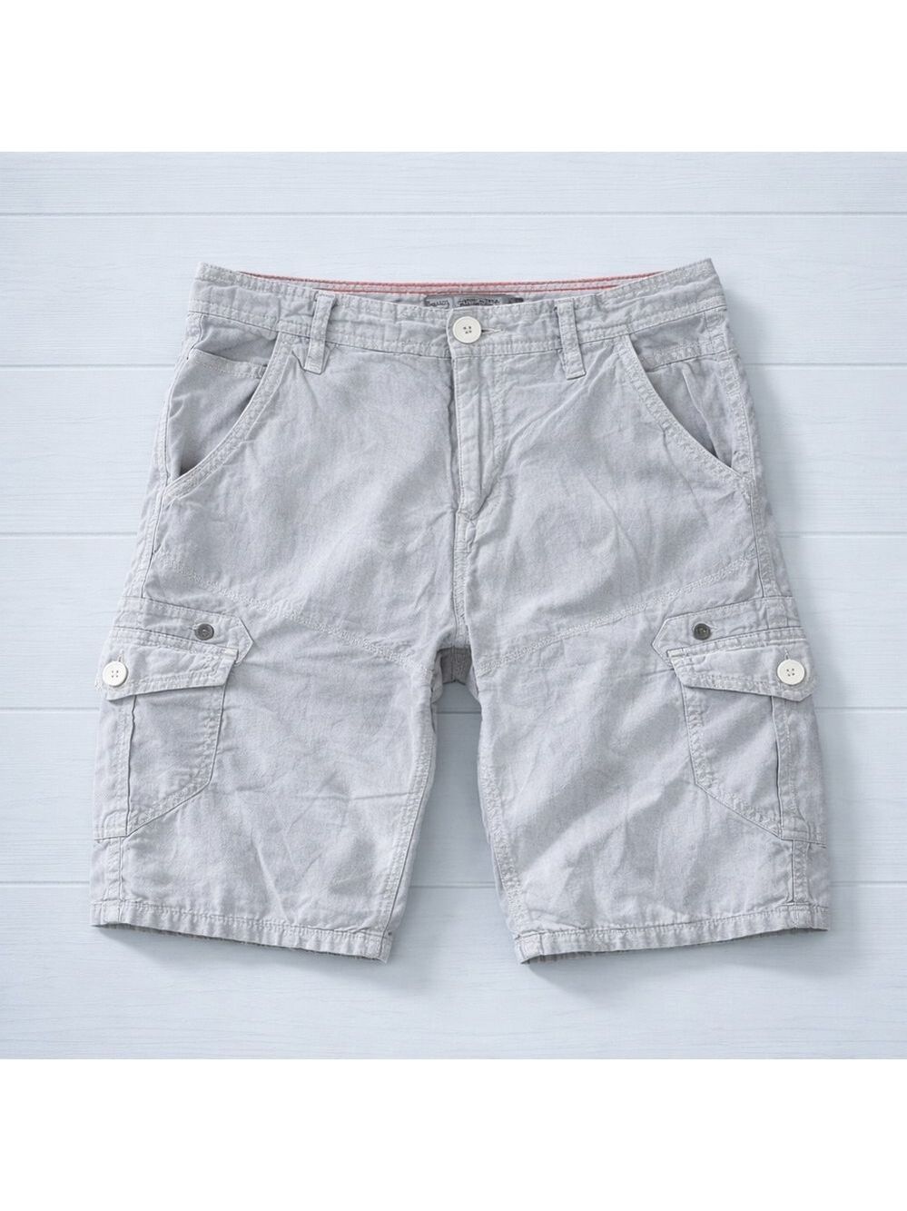 Private Member Linen Blend Cargo Shorts Mens Size 32 Beige Lightweight Summer